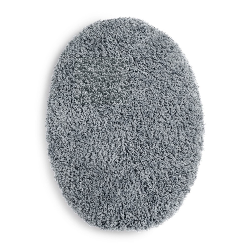 Basic Polyester 19" x 22" Toilet Lid Cover, Grey