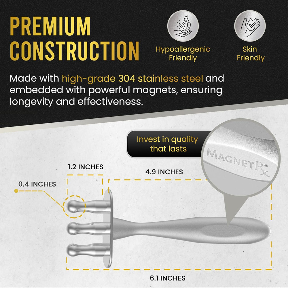 ® Magnetic Therapy Massage Fork – Multi–Functional Magnetotherapy Pen for Emotio