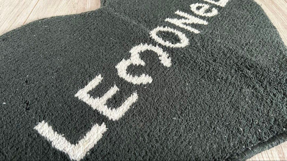 lemoned floor mat black