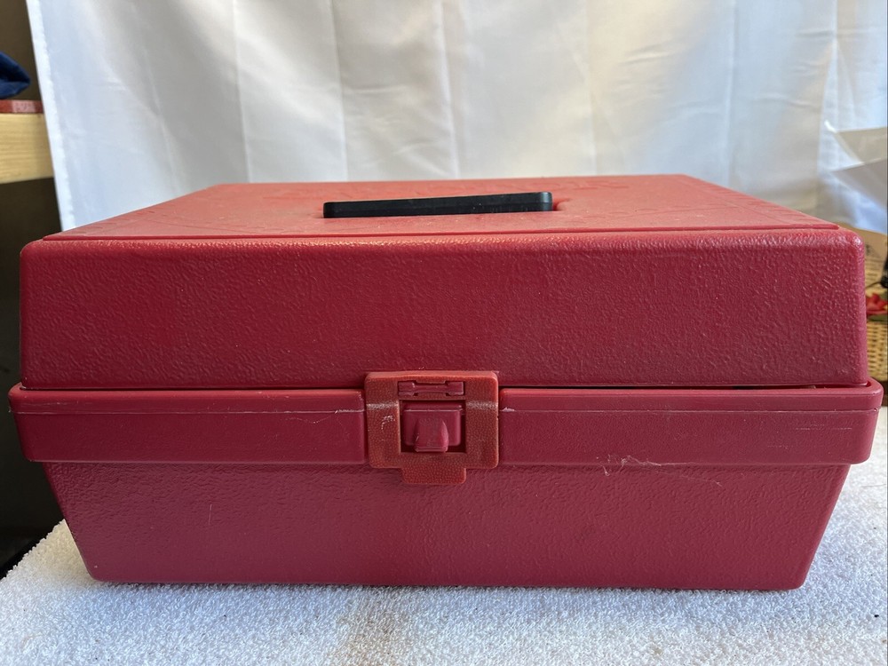 Vintage 1970’s Gabriel ERECTOR SET in Red Plastic Case