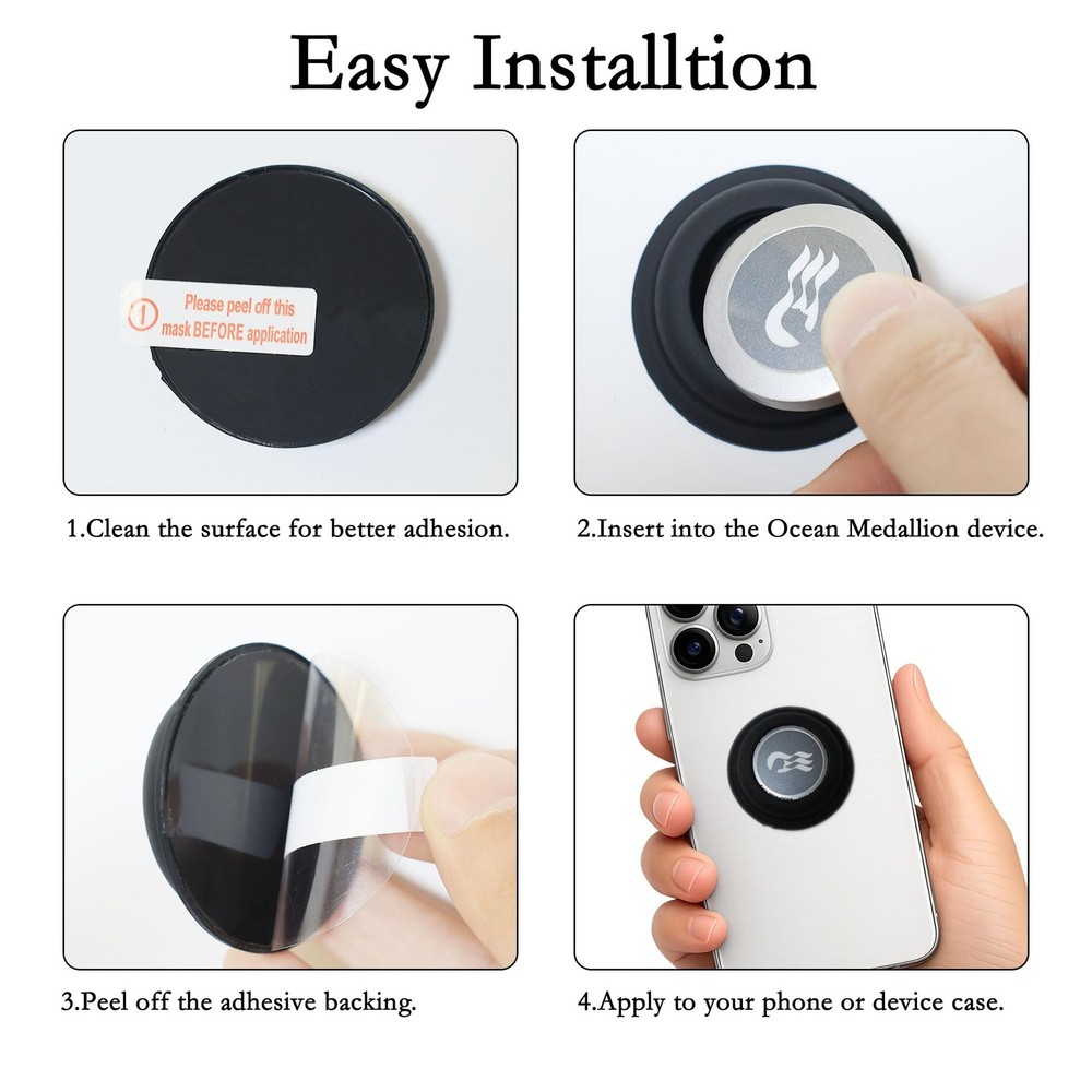 [5 Pack] Princess Cruise Medallion Holders for iPhone, Android, and All Devic...