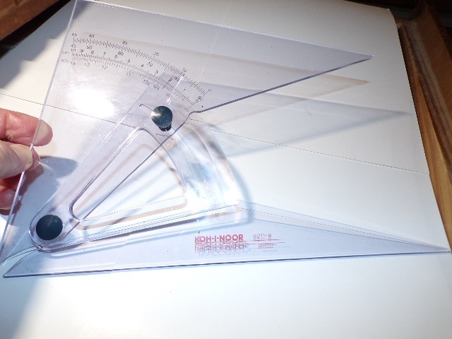 Koh-I-Noor Rapidograph Adjustable Triangle-Template-(2) Drafting Triangles