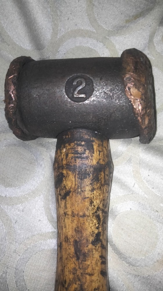 ANTIQUE MINING NON SPARK COPPER HAMMER