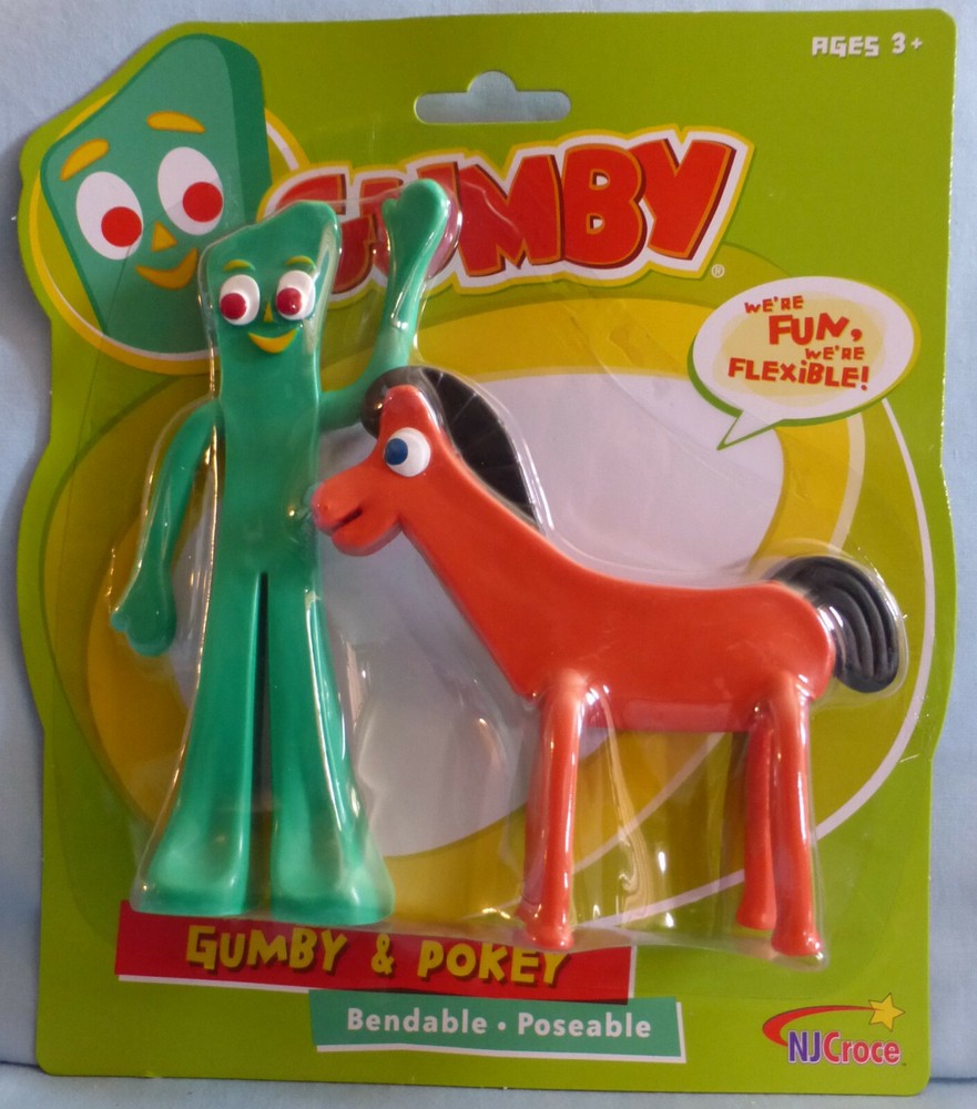 Gumby & Pokey Bendable & Poseable 6-Inch 2 Piece Figure Toys ©2014 Prema Toy Co