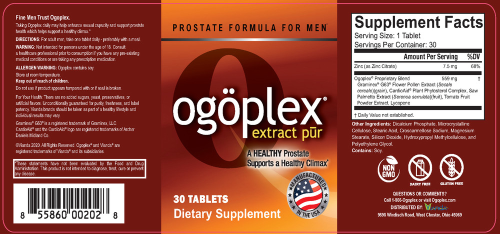 Ogoplex Male Prostate & Urinary Support Supplement - 30 count (12 Pack)