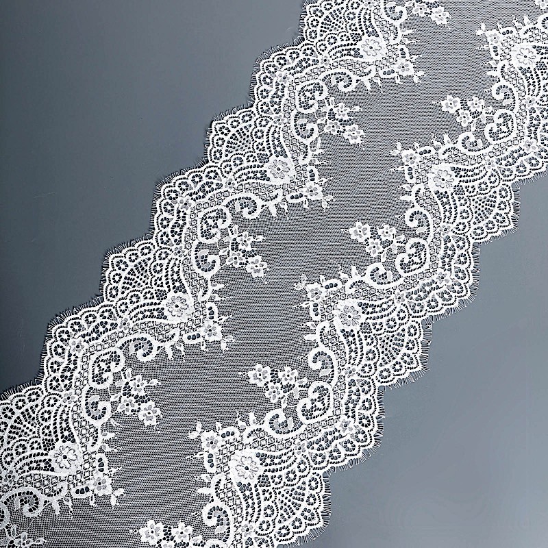 WHITE 15" x 117" Premium Lace TABLE RUNNER Scalloped edges Party Decorations