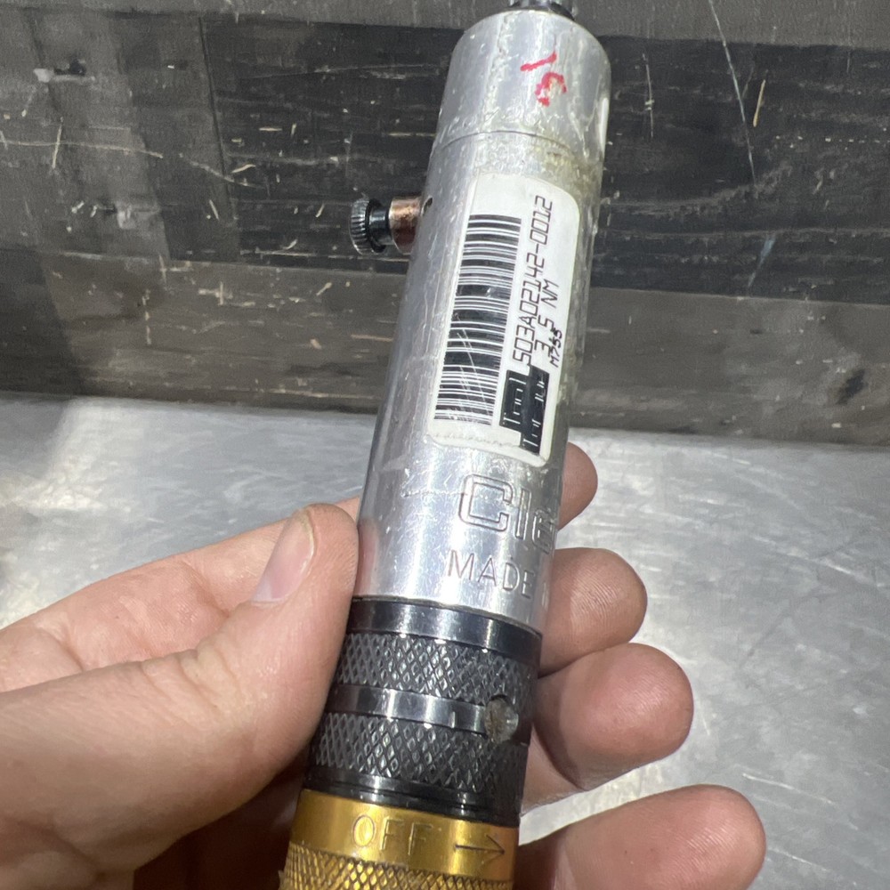 Cleco 5RSA-7BQ Push Button Reverse Air Inline Pneumatic Screwdriver Used 3