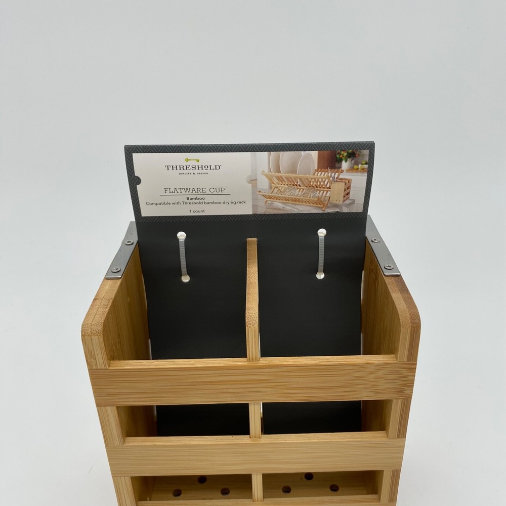 Threshold Bamboo Flatware Cup Compatible with Threshold Bamboo Drying Rack
