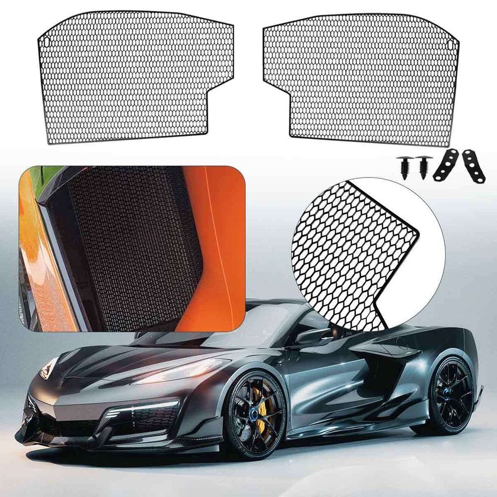 For Corvette C8 Z06 & E-Ray 2023+ Side Intake Grille Insert Radiator Guards Kit