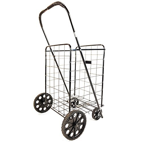 ATH Large Deluxe Rolling Utility / Shopping Cart - Stowable Folding Heavy Duty
