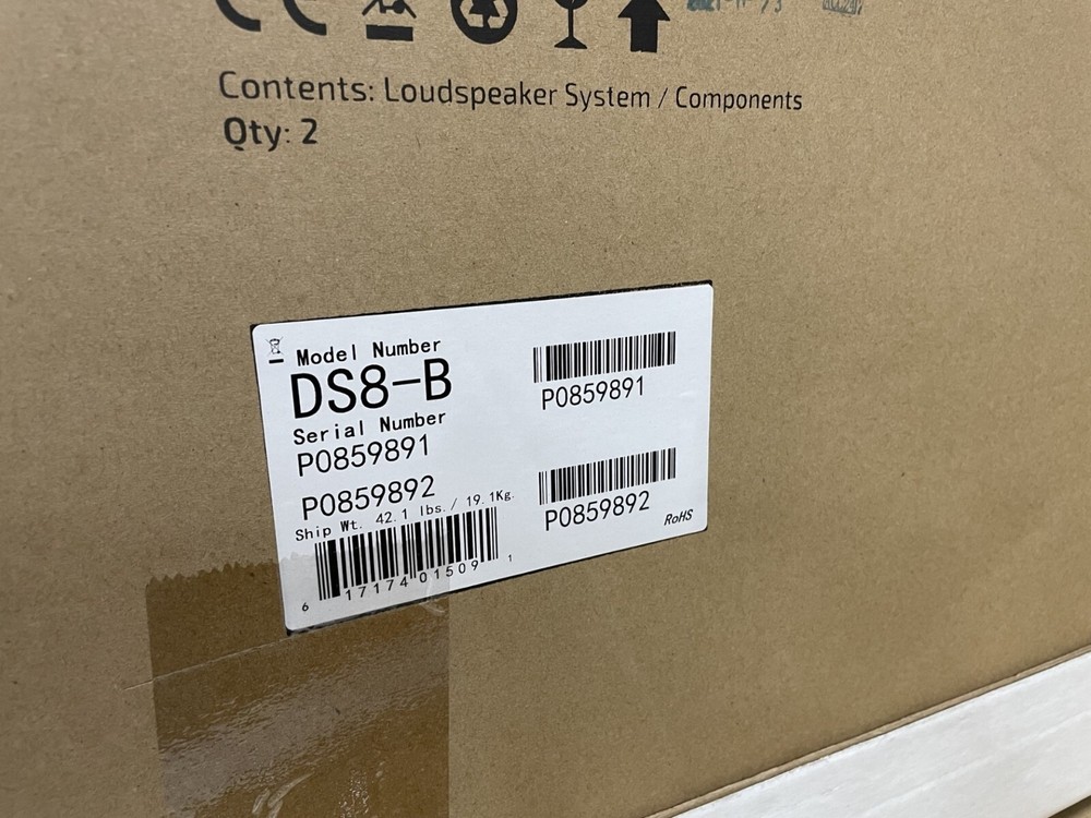 Community/Biamp DS8 (Black) 8" Full-Range Compact Surface Mount Loudspeaker PAIR