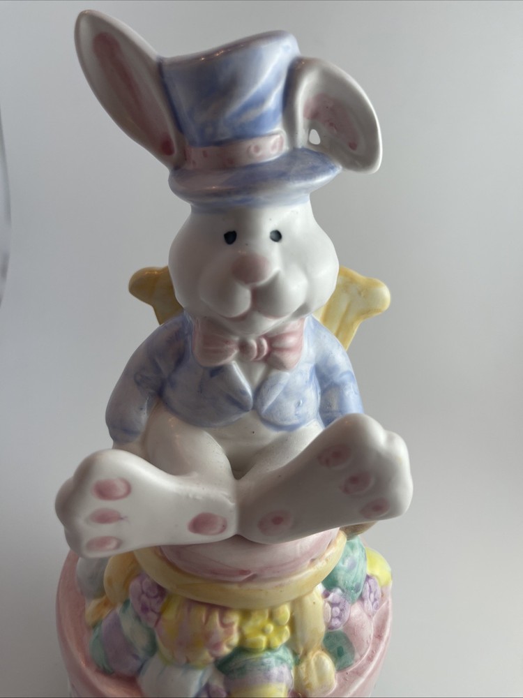Easter Bunny Ceramic Figurine 8" tall