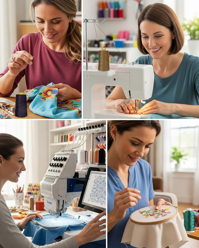 Super B Polyester Embroidery Thread, 40Wt Large Spool 5000M, Embroidery Thread f