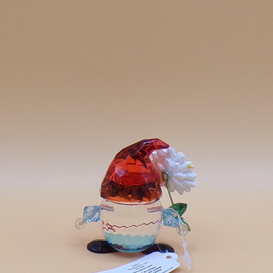 Crystal Gnome With Daisy Figurine