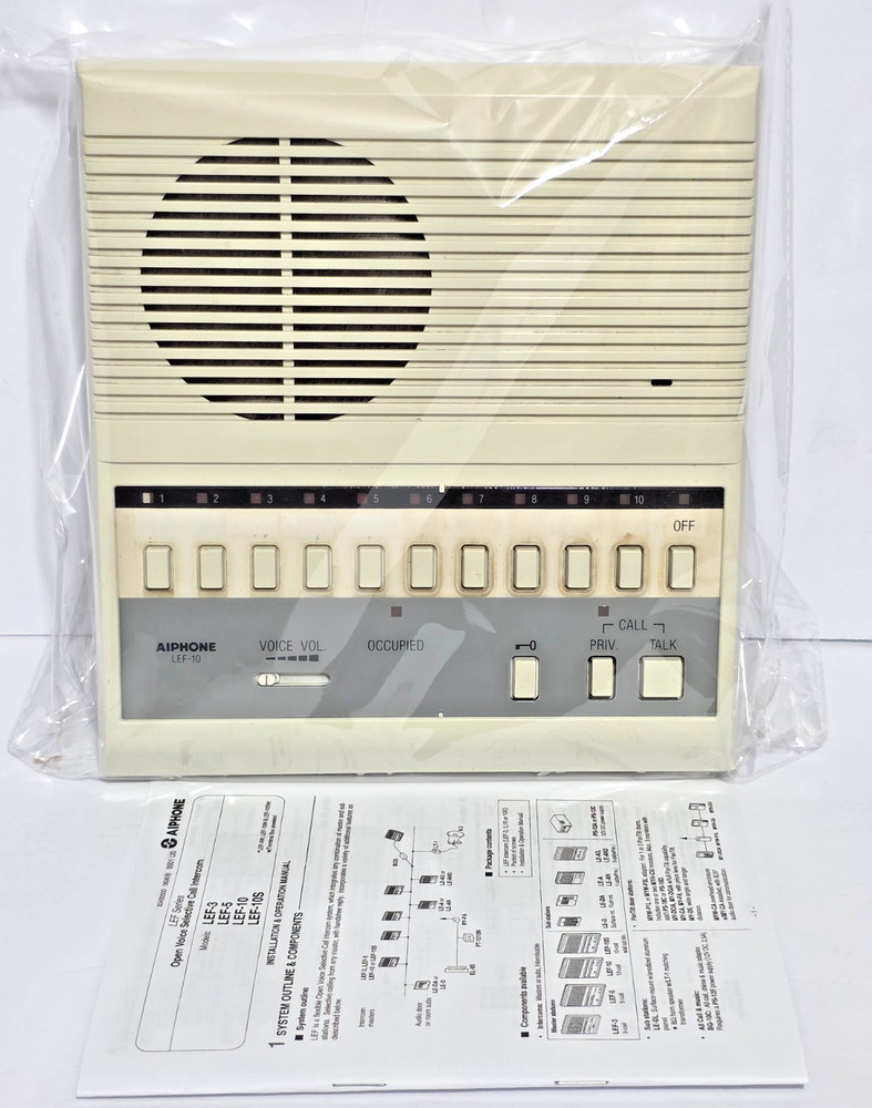 Aiphone Open Voice Selective Intercom LEF-10 10-Call Master Station