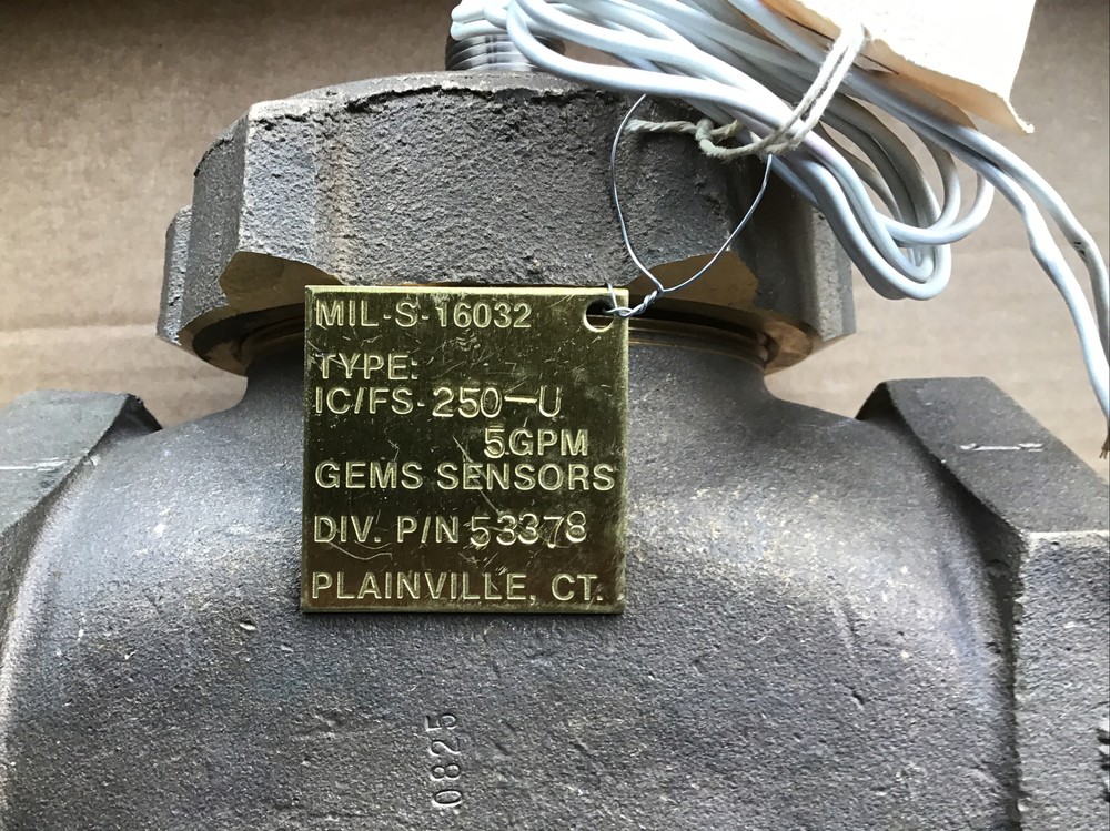 Gems Shuttle Type Flow Switch 53378 FS-250/U