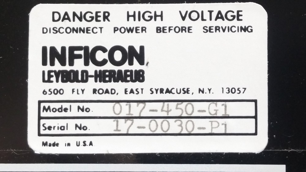 Inficon 017-450-G1 Quadrex PPC Gas Analyzer Controller