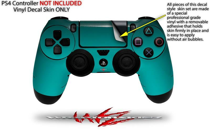 Skin for Sony PS4 Controller Smooth Fades Neon Teal Black