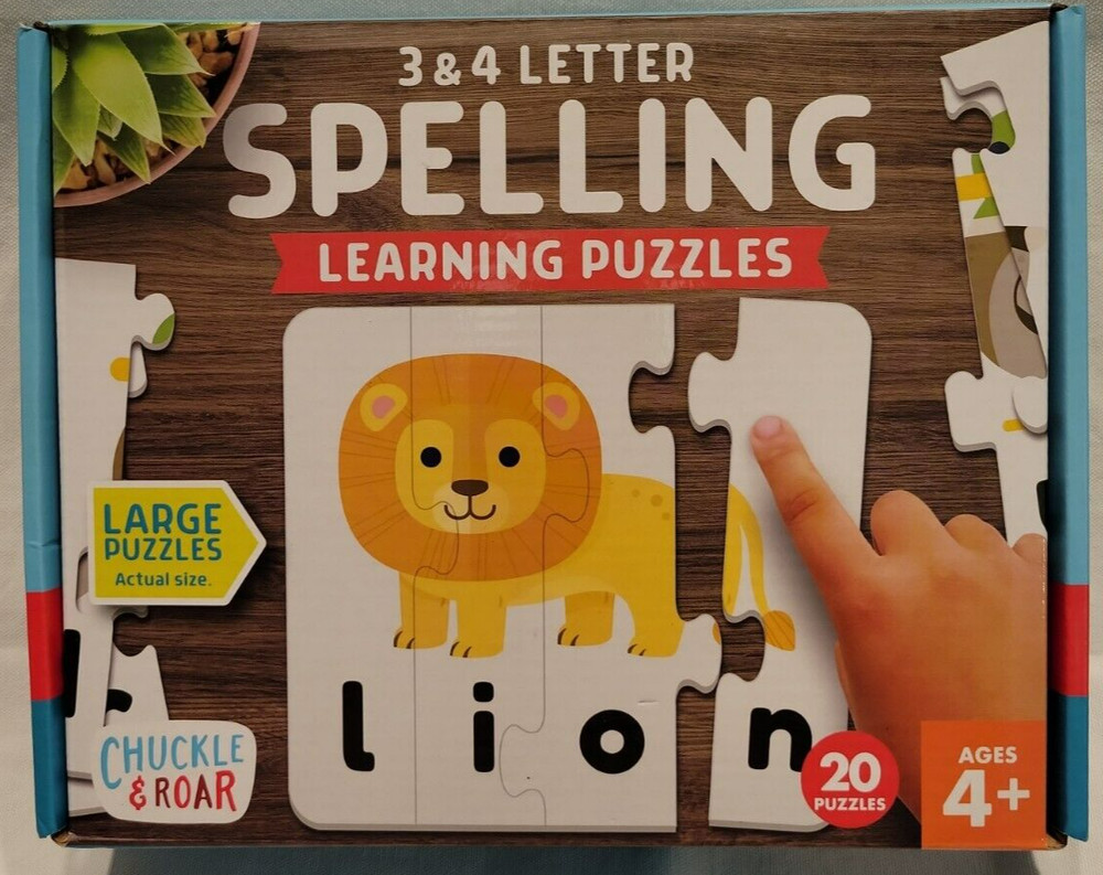 Chuckle & Roar 3 & 4 Letter Spelling Learning Puzzles