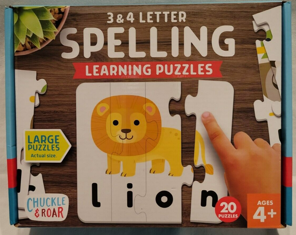 Chuckle & Roar 3 & 4 Letter Spelling Learning Puzzles