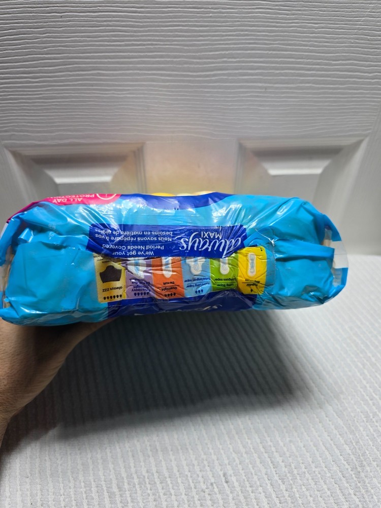 Always Maxi Size 1 Regular Absorbency Without Wings 48 Count Unscented (C