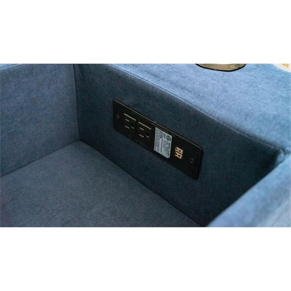 Pixie Modular Speaker Console Bluetooth USB Cupholders Navy Fabric