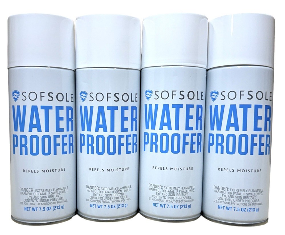 4x Large Bottles Sof Sole 7.5 oz Water Proofer Repels Moisture