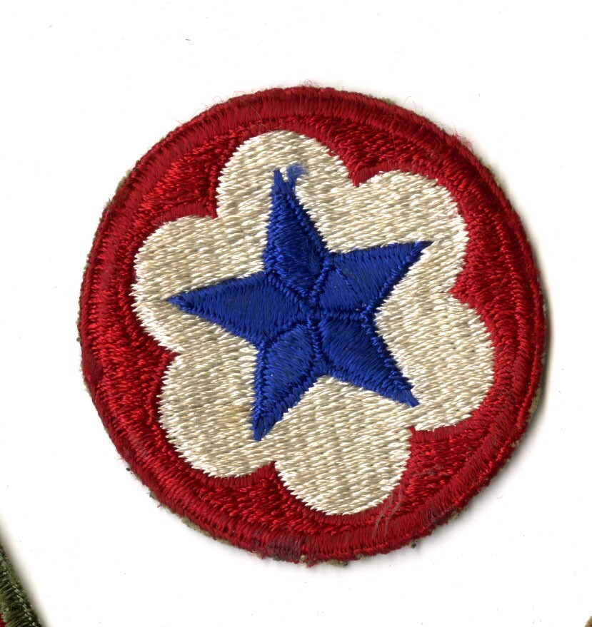 Army Service Forces White Back Patch WWII Vintage