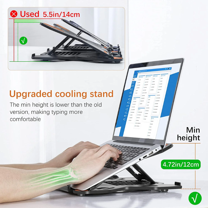 Rotatable Laptop Stand 10-17" Adjustable Height Swivel Riser Desk Notebook Holde