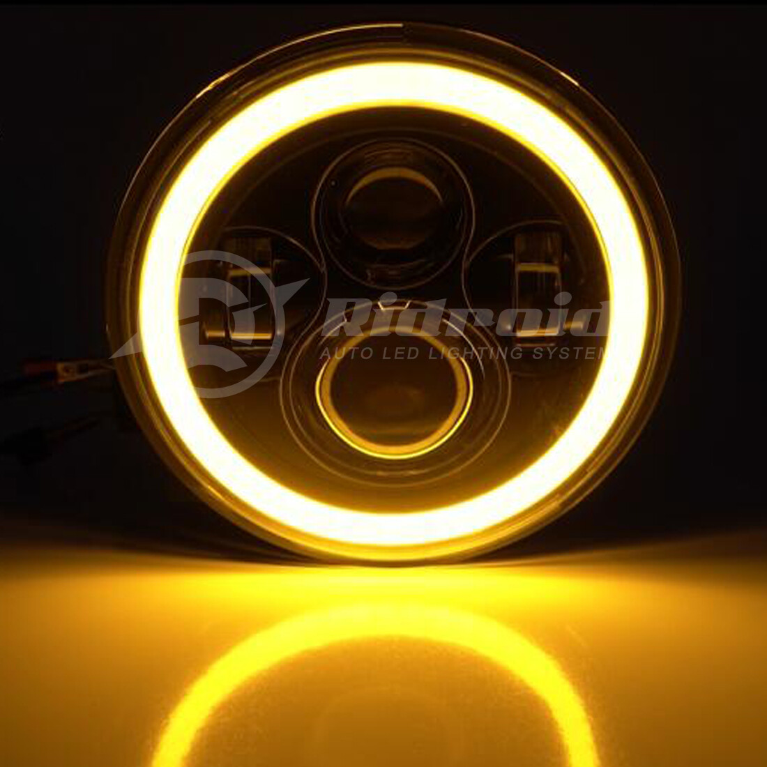 7" LED Headlight Halo + Passing Lamps For Harley Heritage Softail Classic FLSTC