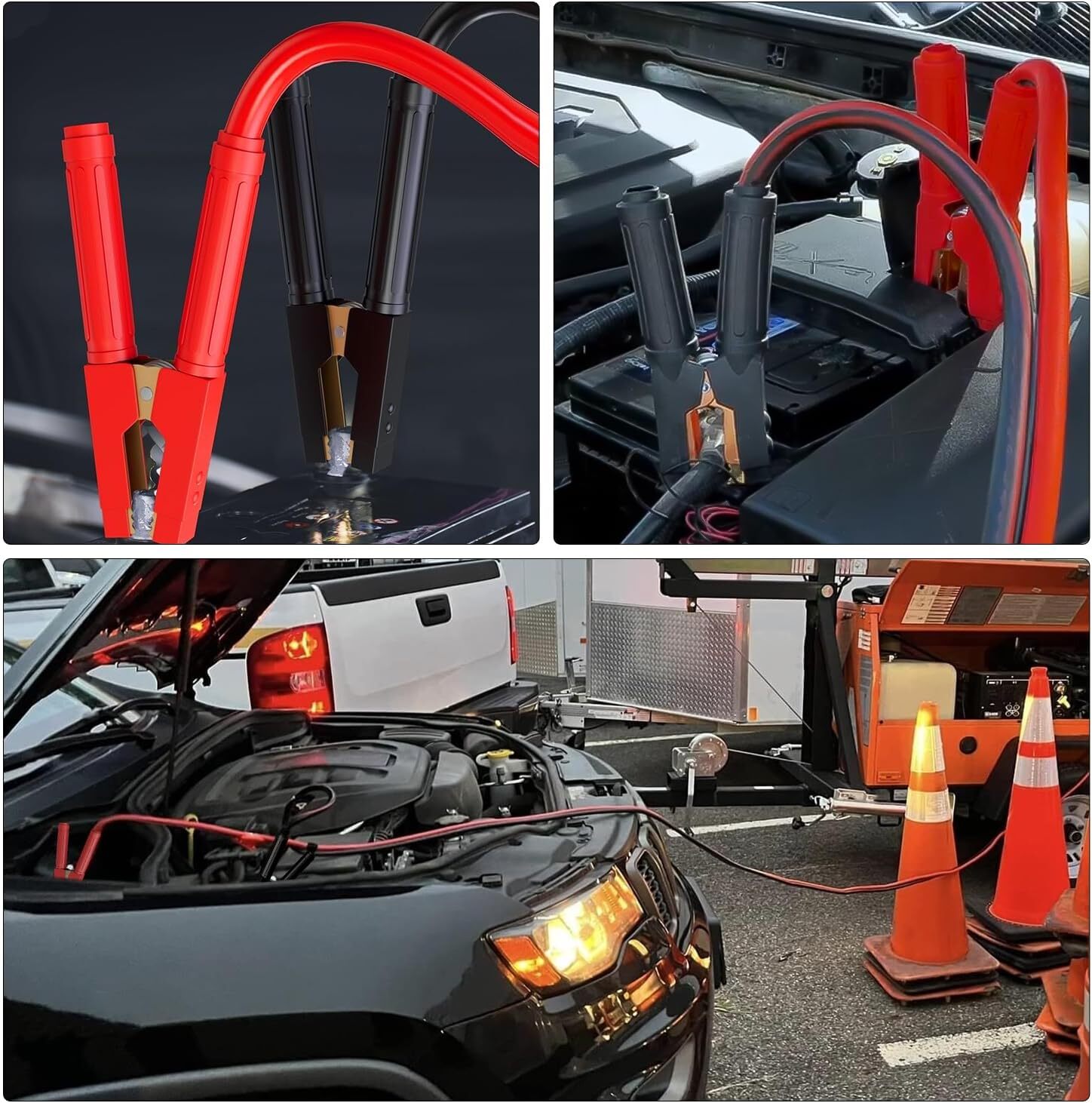 Nilight Jumper Cables for Car Battery 1Gauge 30 FT Booster Cable Heavy Duty 900A