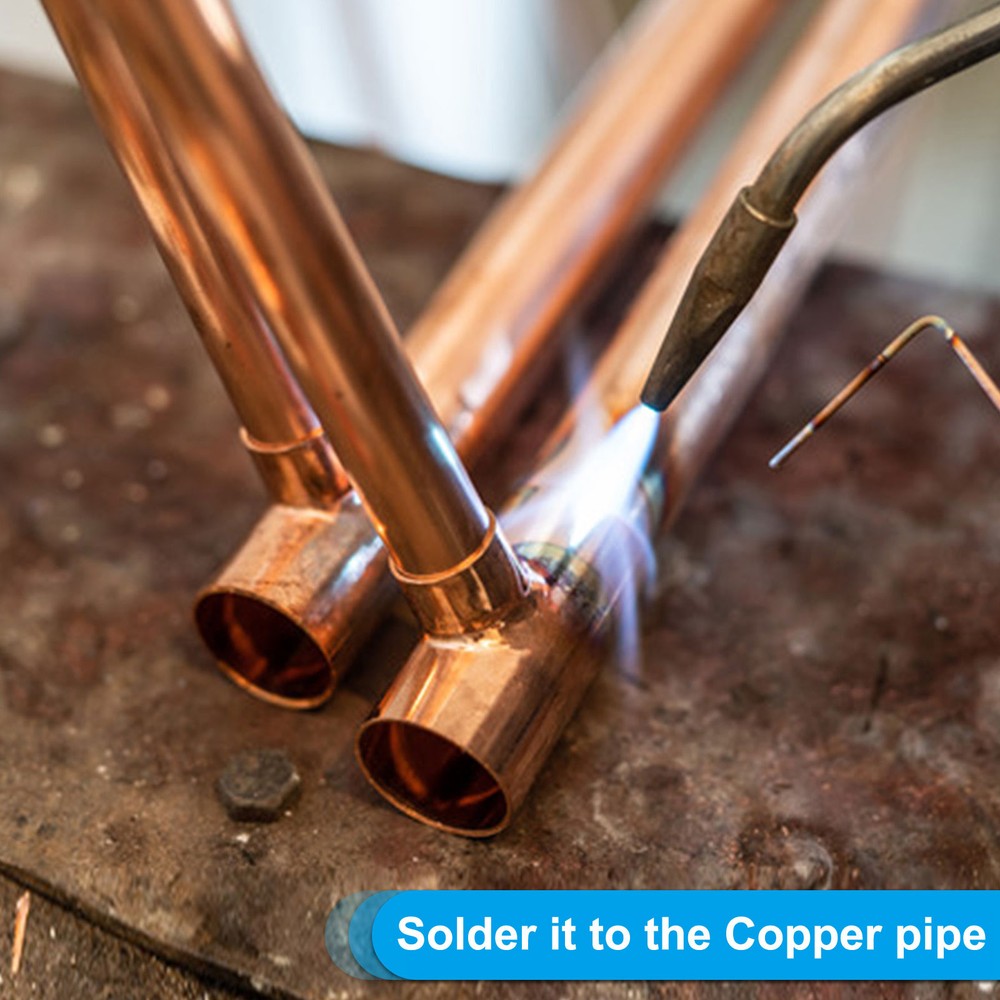 1/4" ID Tee Y Type Copper Fitting, 5 Pcs Pipe Fitting Welding Connection