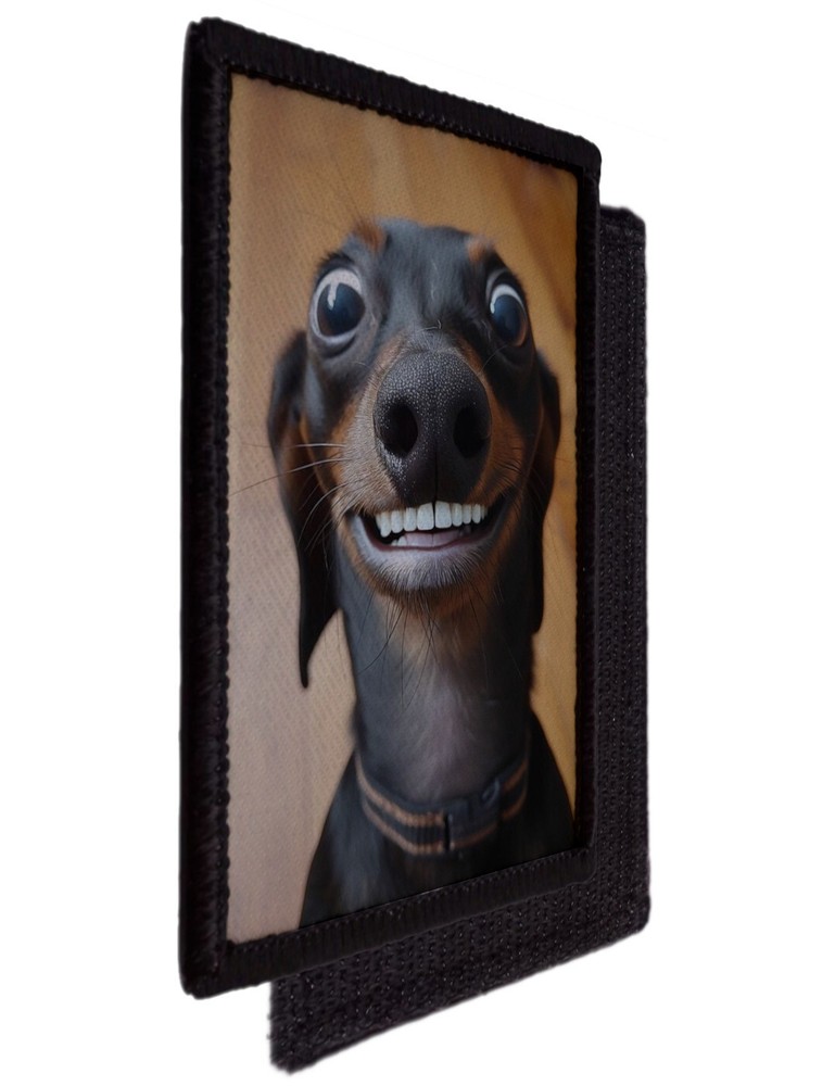 Smile Face Dog Dachshund Meme Patch Morale Hook [sub]