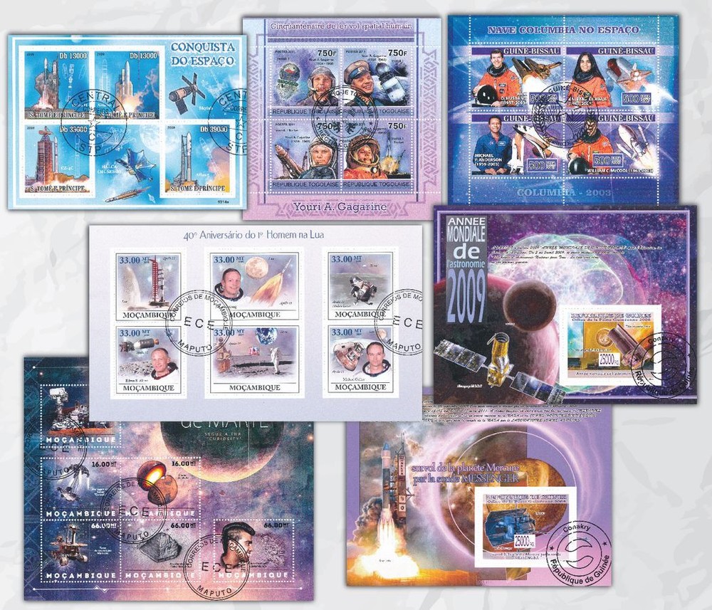 10 diff. topical stamp packets w/ 70 sheets cat. listed (cto) Lot #5