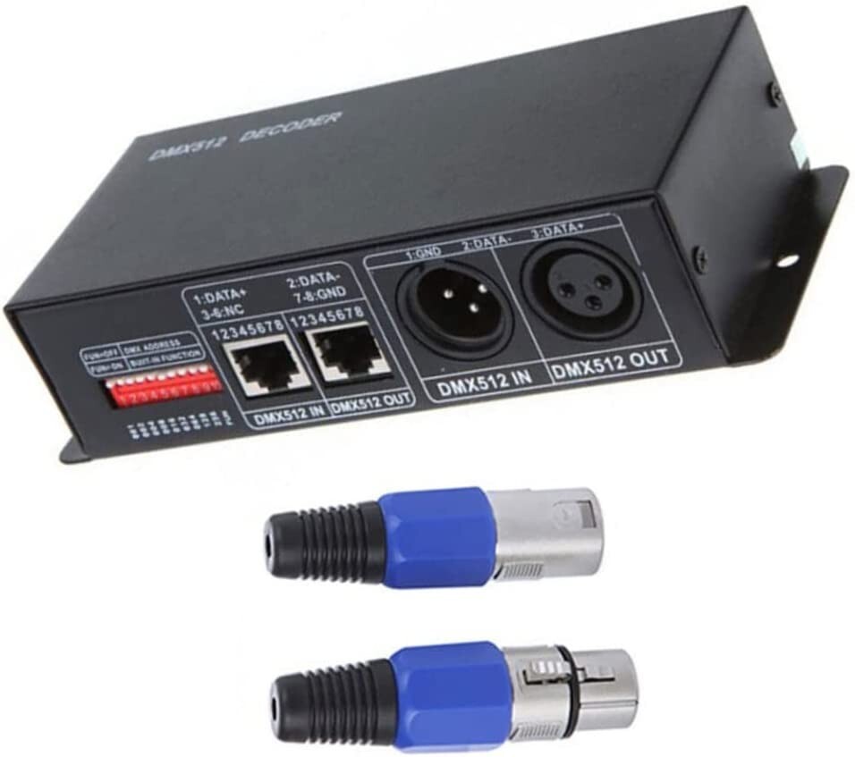 3CH DC12-24V RGBW DMX 512 Decoder LED Controller RGB LED DMX512 Decoder DMX512