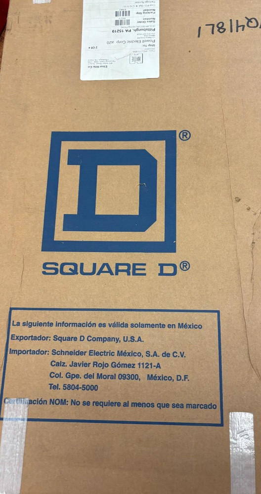 SQUARE D NQ418L1 PANELBOARD INTERIOR