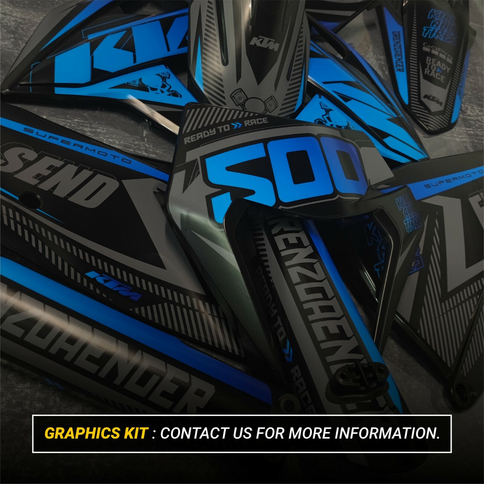 Restyle Yamaha YZ 85 2002-2018 Plastic Body Kit OEM (2021) replica with decals