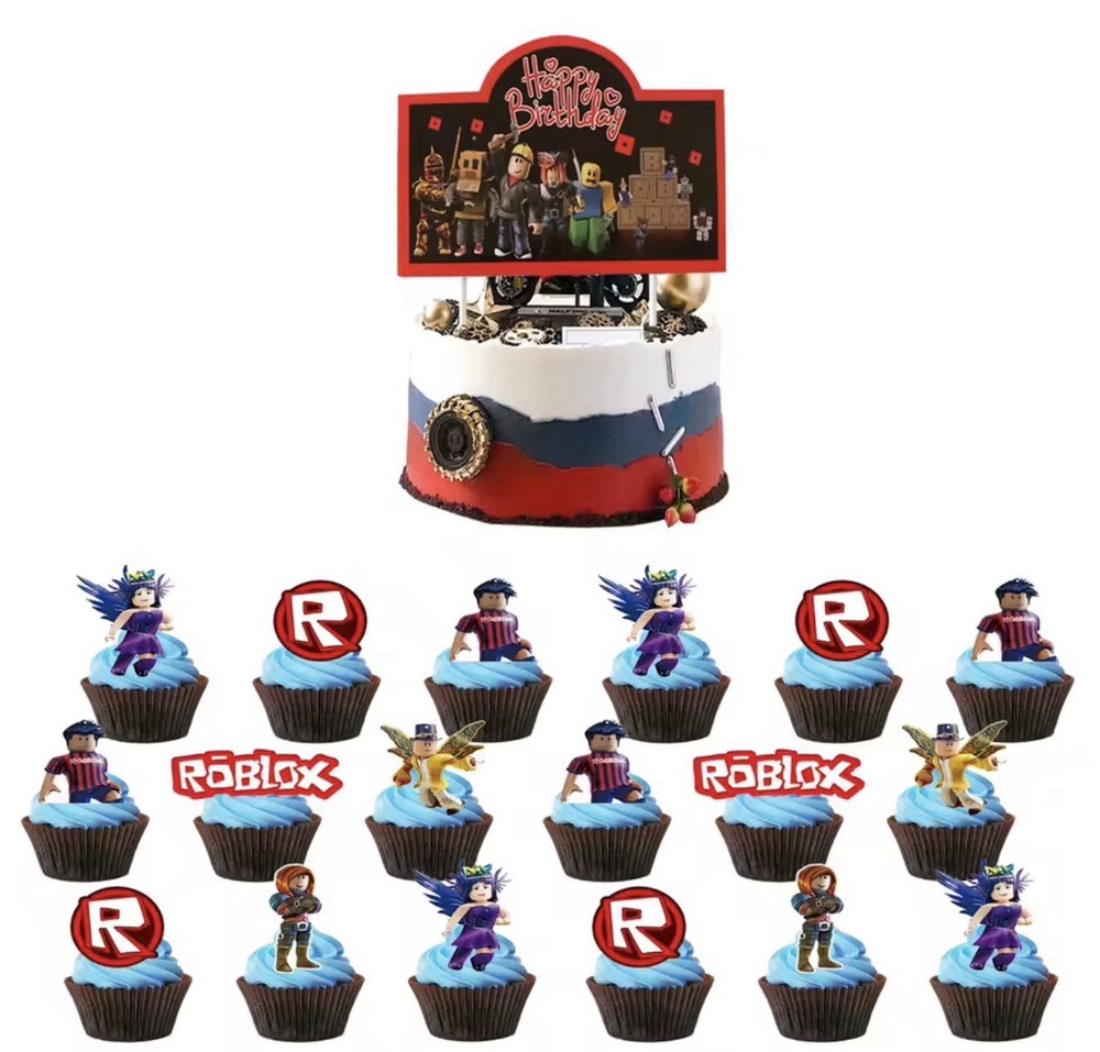 25PC Roblox Cake & Cupcake Decorating Kit