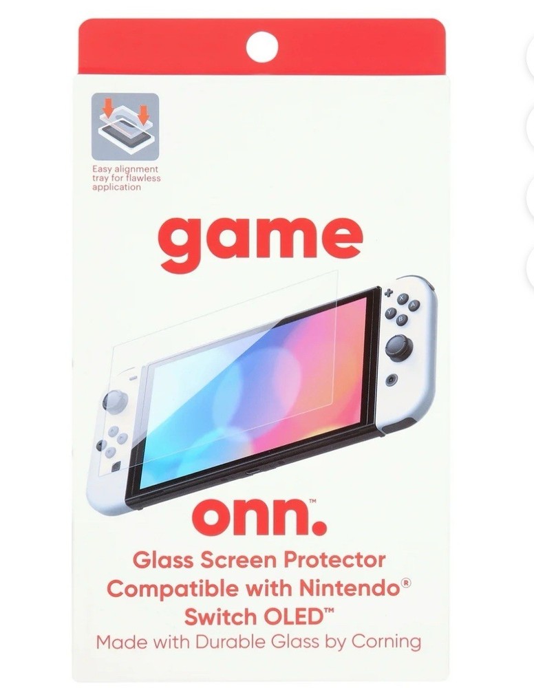 Onn. Corning Glass Screen Protector for Nintendo Switch OLED