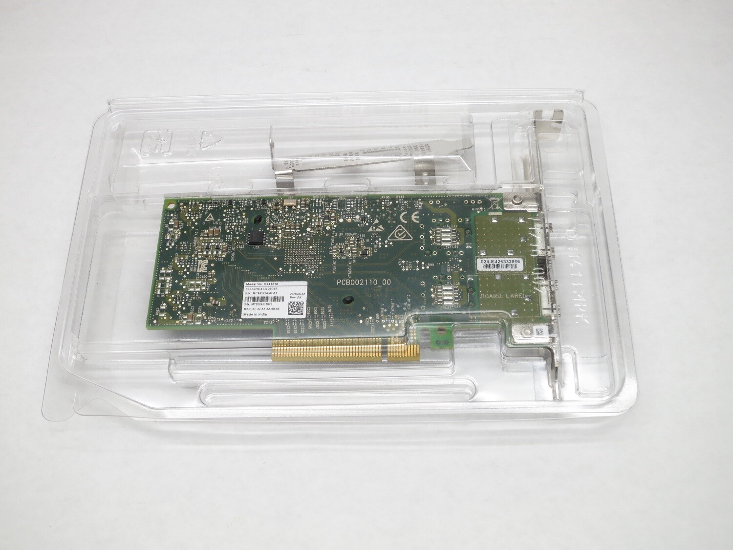 MCX4121A-ACAT MELLANOX CX4121A CONNECTX-4 25GbE DP SFP28 PCIE 3.0 NETWORK CARD