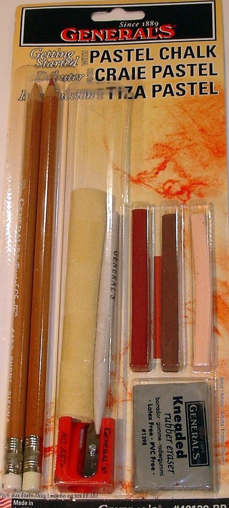 9 piece Set General's Getting Started  Pastel Chalk or Getting Started Graphite