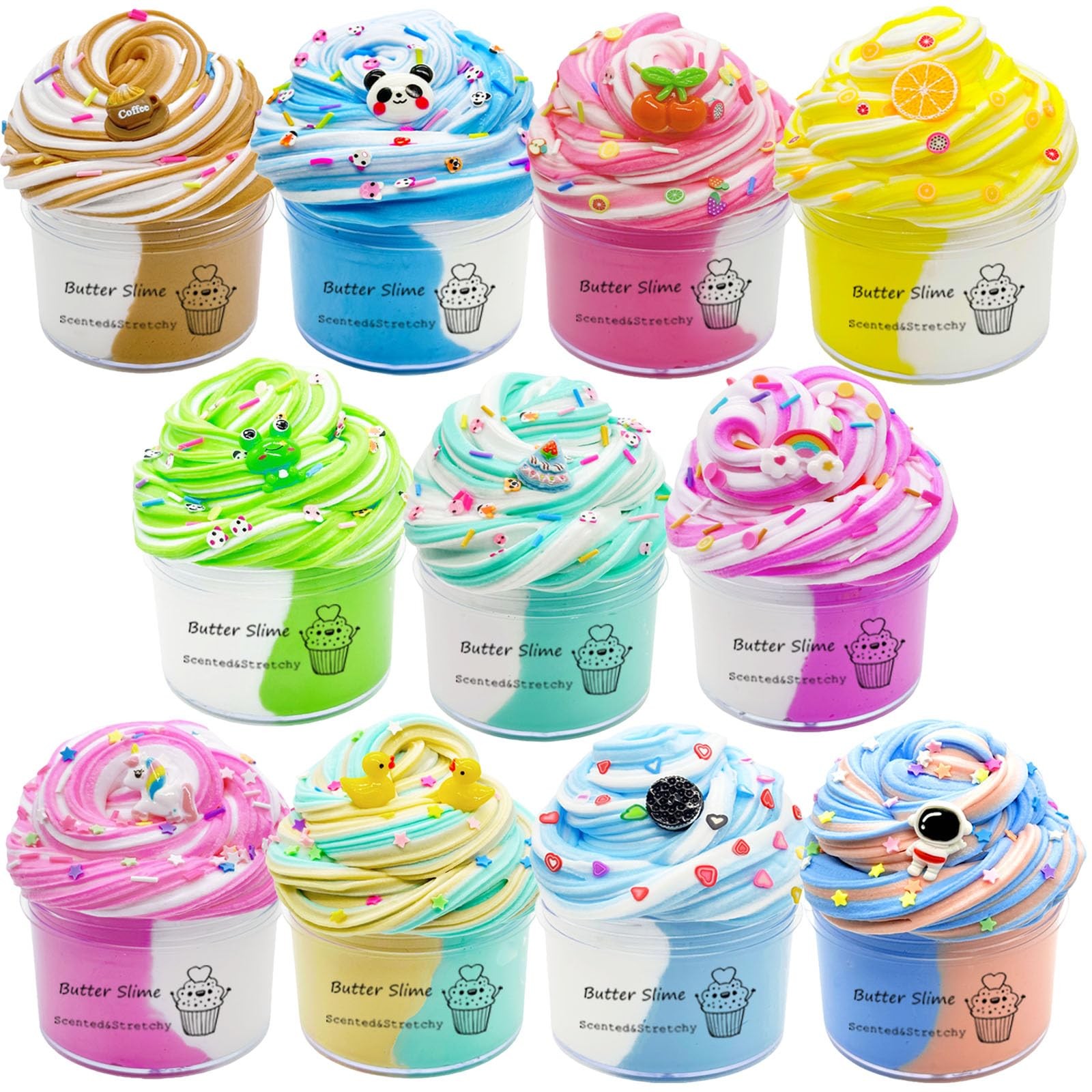 GXYSLM Butter Slime Kit 11packed, Party Favors for Kids, Dual Colored,...