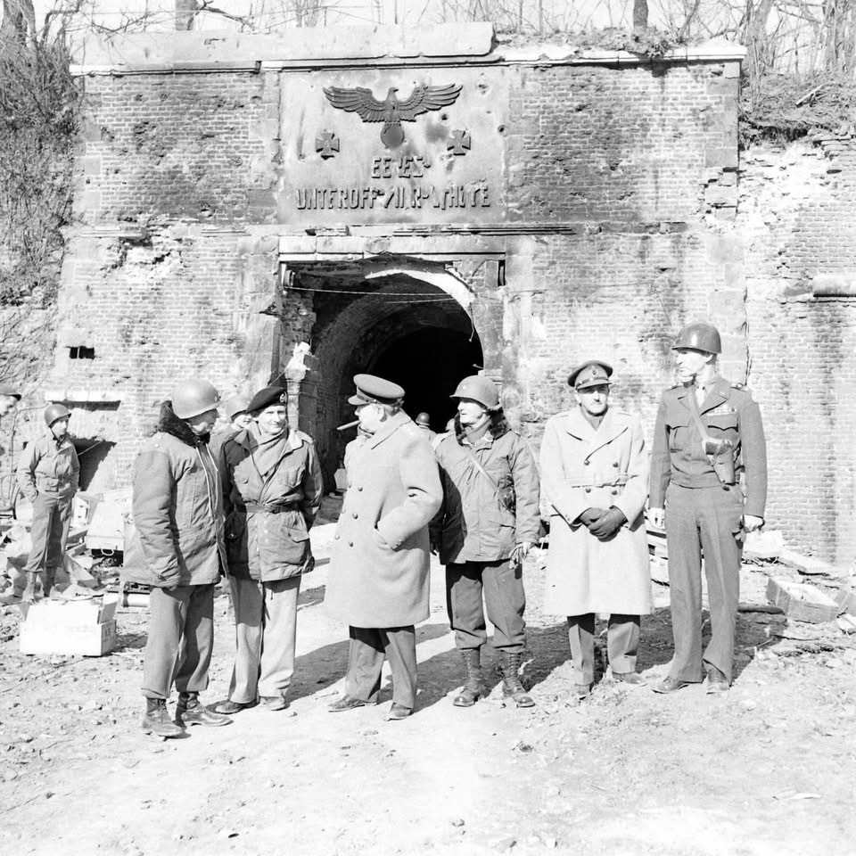 WW2 WWII Photo World War Two / British PM Winston Churchill & General Montgomery