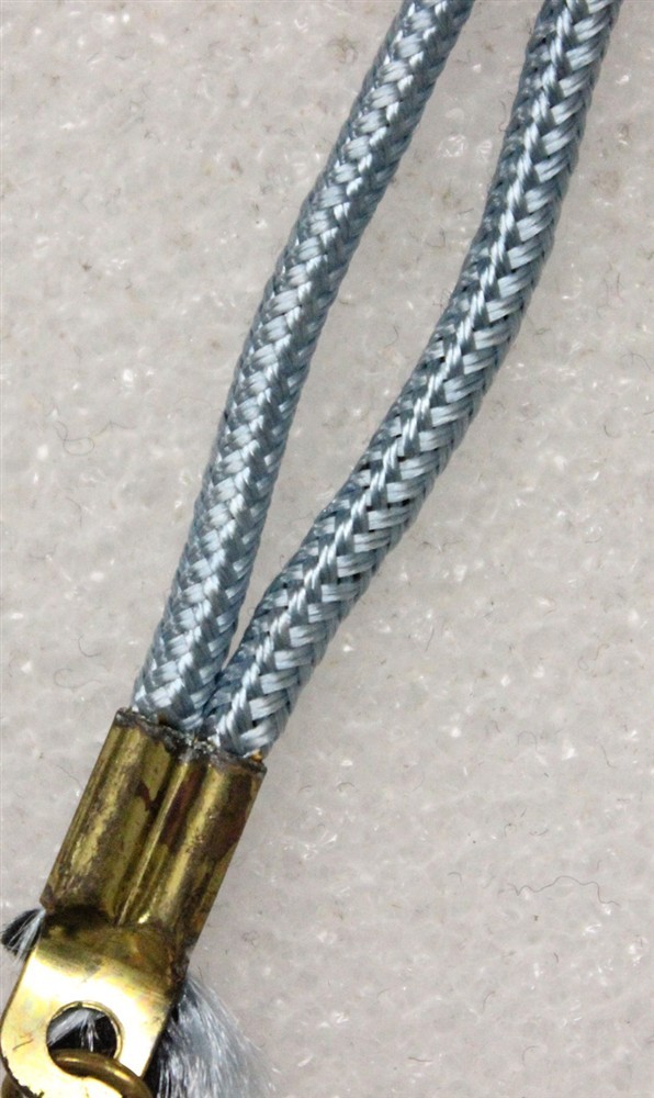 Original WWII Rayon Dog Tag Chin/Cord - light blue, Infantry