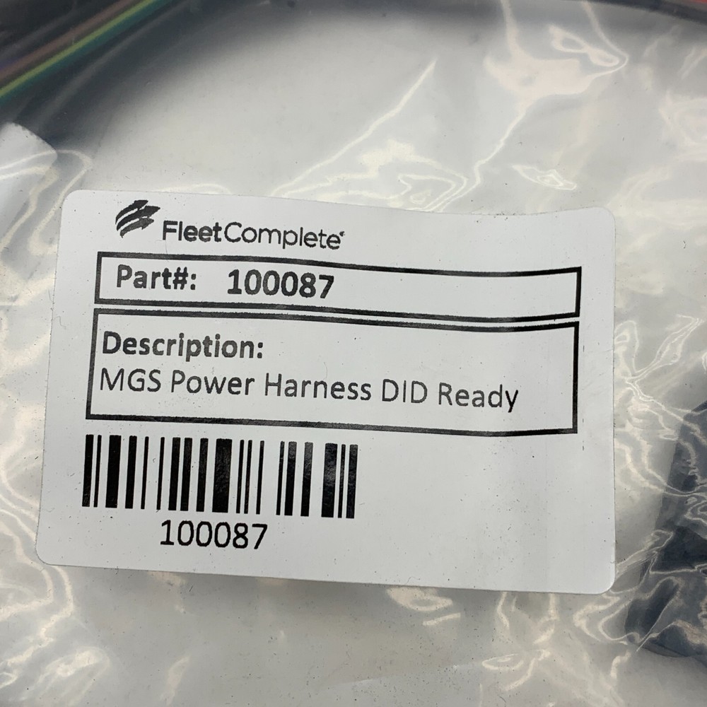 FleetComplete 100087 MGS Power Wire Harness DID Ready