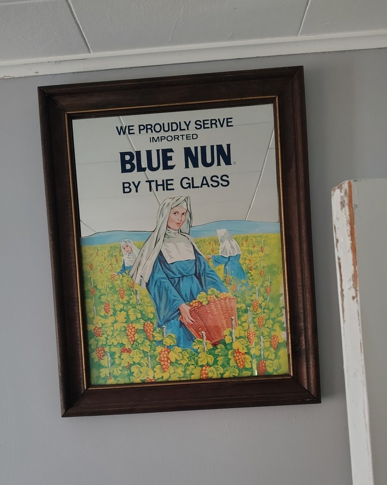 Blue Nun Advertisement Bar Mirror Man Cave Decor Bar Pub