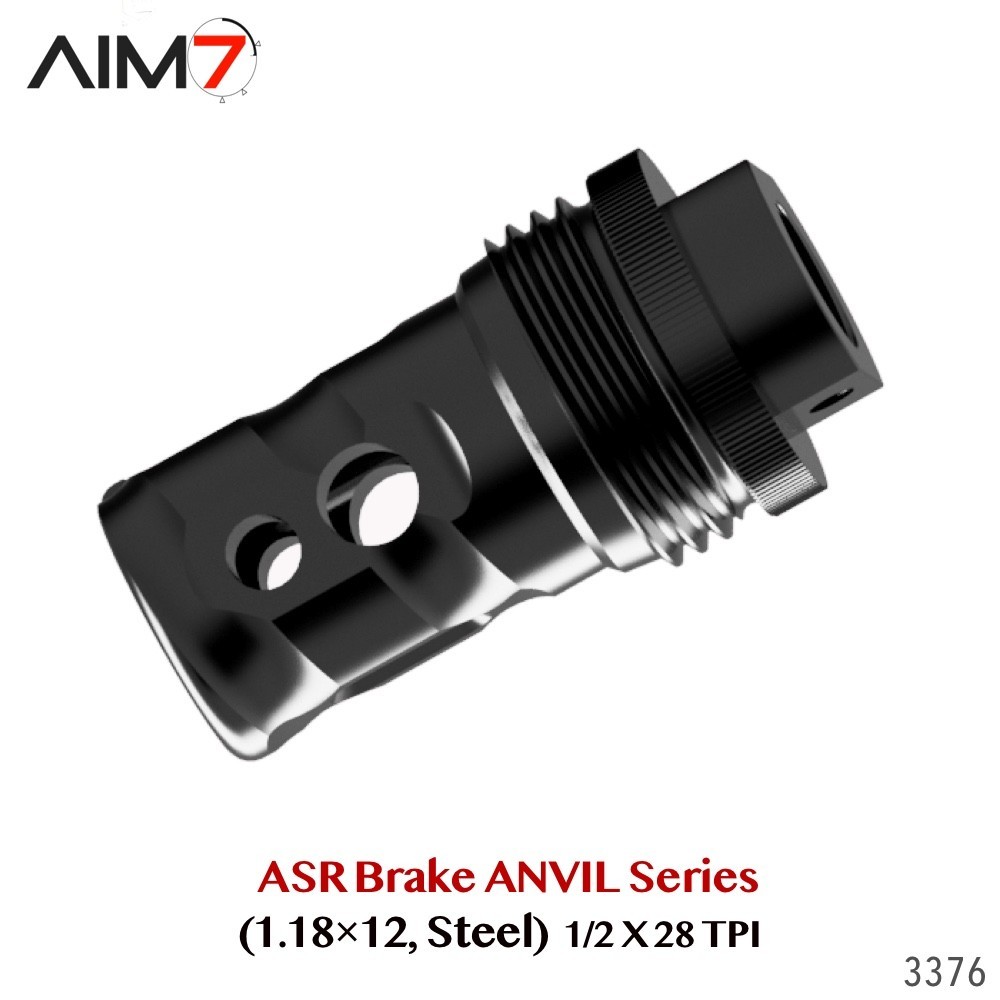 AIM7 ANVIL BRAVO Muzzle Brake 1/2x28 Threads 1-1/8x12