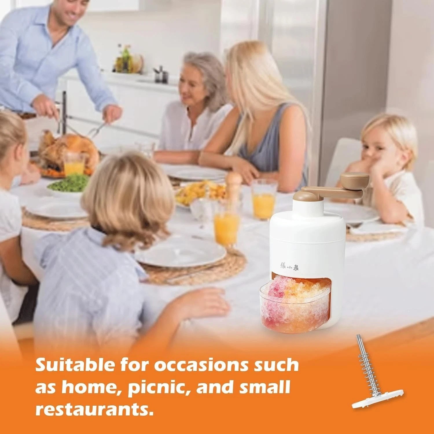 ZHANG XIAO QUAN Hand-cranked Shaver Ice and Snow Cone Machine, Manual Shaved ...