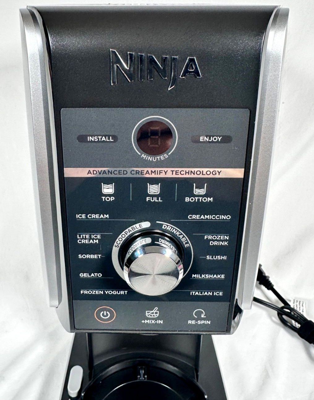 Ninja CREAMi Deluxe 11-in-1 NC501 Ice Cream Maker - BODY ONLY - Works USED ONCE!