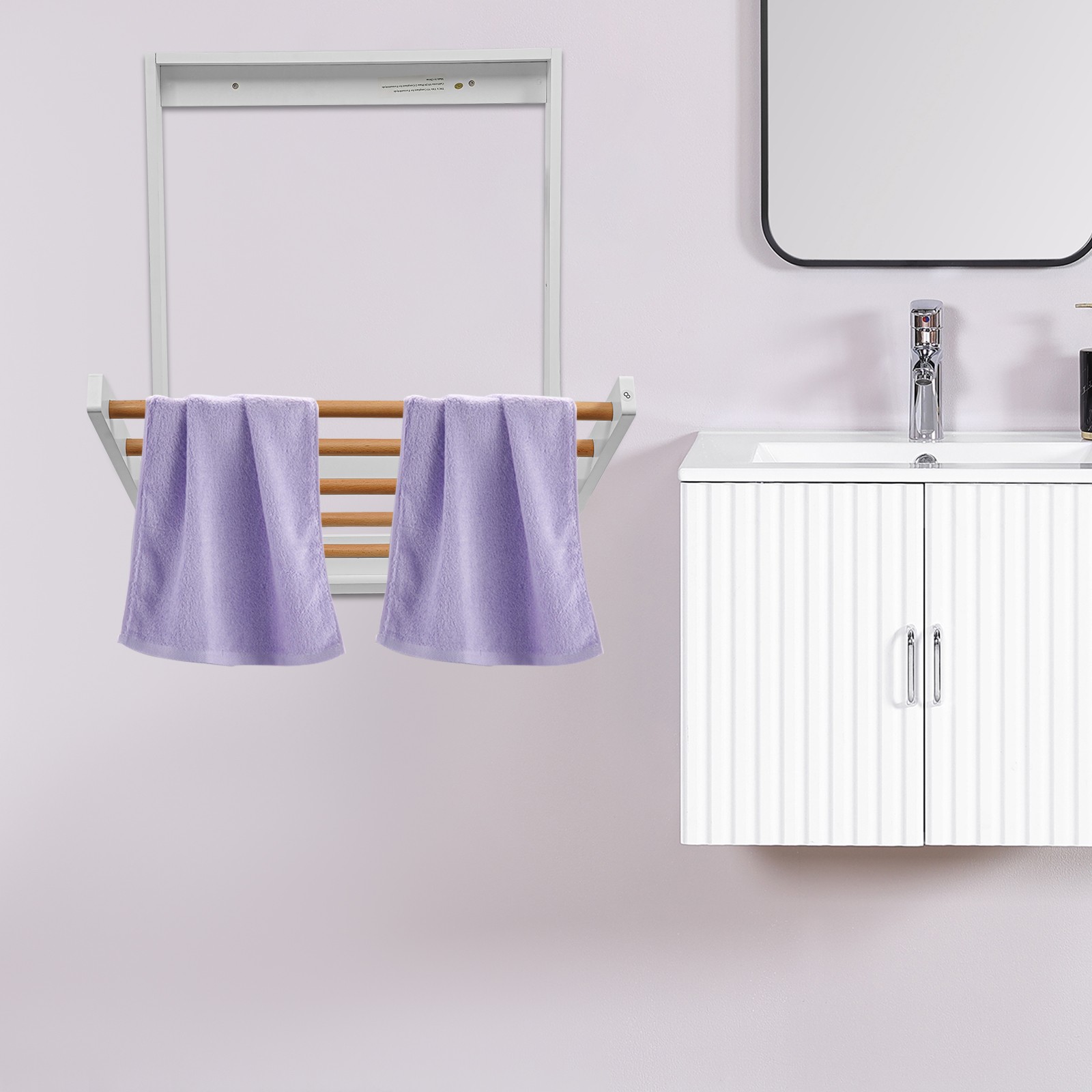 Wall Mounted Clothes Drying Rack, Indoor Folding Clothes Drying Rack for Laundry